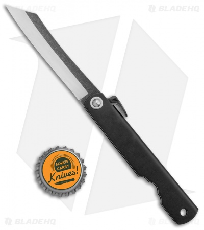 Higonokami Kyoso Folding Knife Black Stainless Steel (2.95" Black Stonewash)