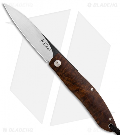 Kansei Matsuno Custom F022M Friction Folder Knife Ringed Gidgee (3" Satin)