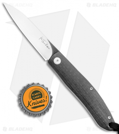 Kansei Matsuno Custom F03 Friction Folder Knife Carbon Fiber (2.6" Satin)
