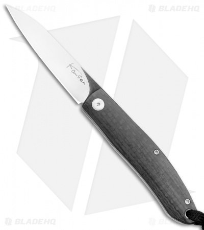 Kansei Matsuno Custom F03 Friction Folder Knife Carbon Fiber (2.6" Satin)