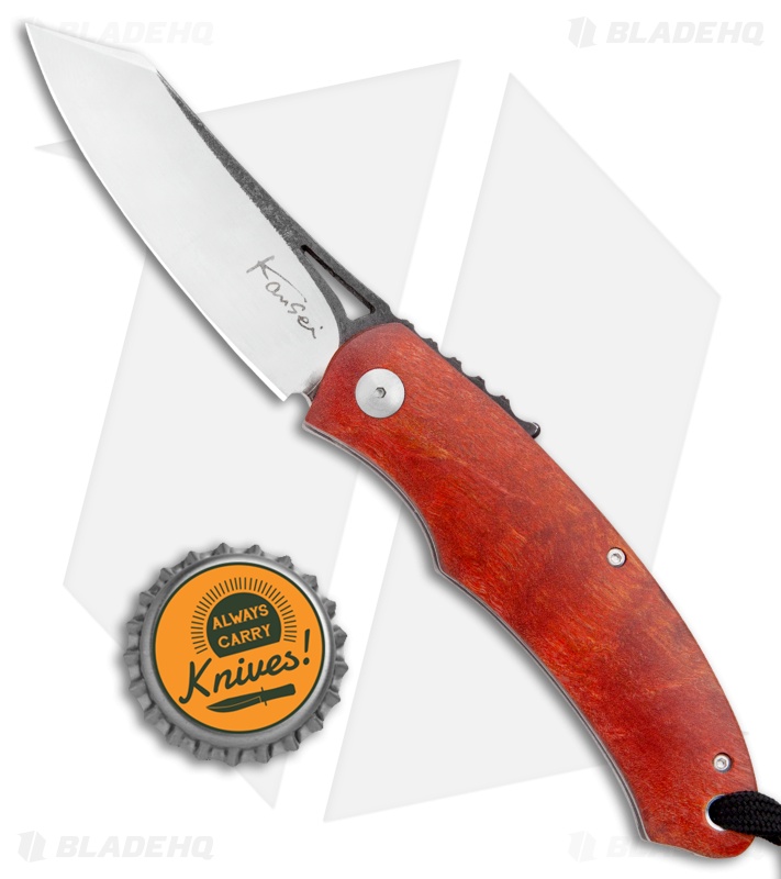Kansei Matsuno Custom F05S Friction Folder Knife Barch wood (2.6" Satin)