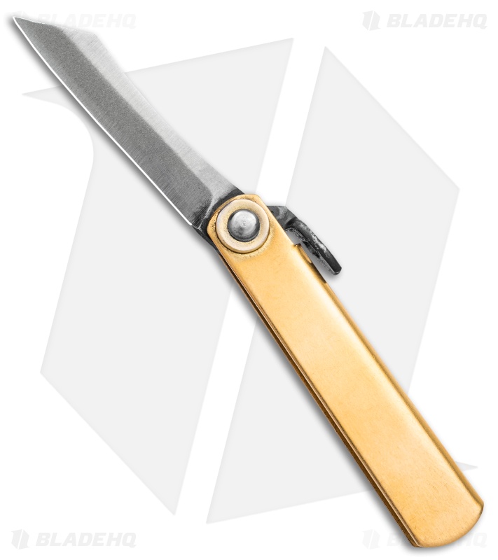 Nagao Higonokami Friction Folder 55mm Brass - Blade HQ