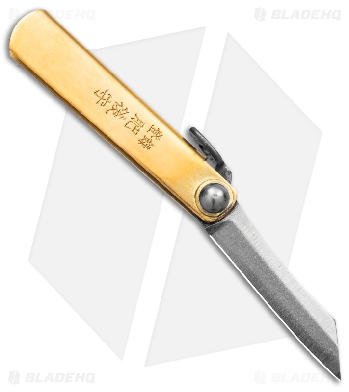 Nagao Higonokami Friction Folder 55mm Brass - Blade HQ