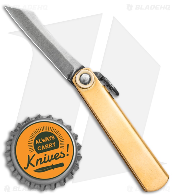 Nagao Higonokami Friction Folder 55mm Brass - Blade HQ
