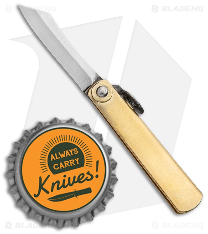Nagao Higonokami | Friction Folder Knife | Brass - Blade HQ