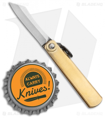 Nagao Higonokami Friction Folder 55mm Brass (1.5" SK) HIGO-01BRS