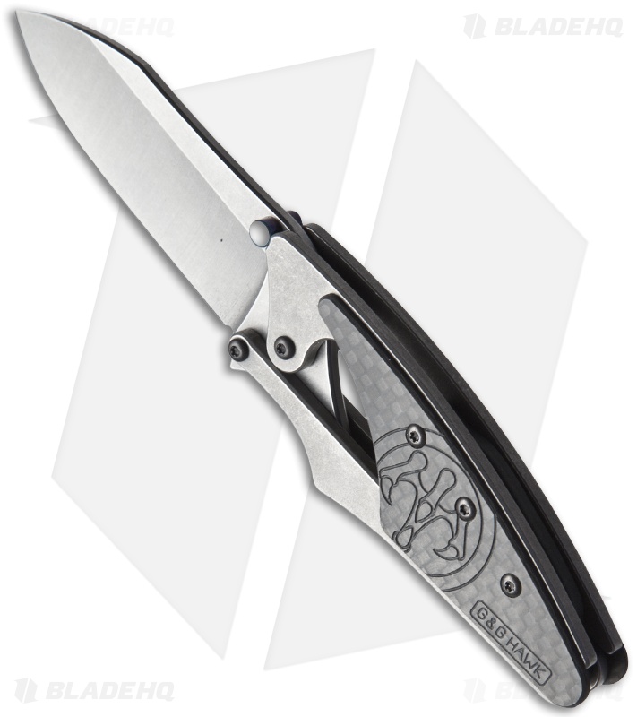 G&G Hawk Beetle Flipper Knife Carbon Fiber (2.63" Stonewash)