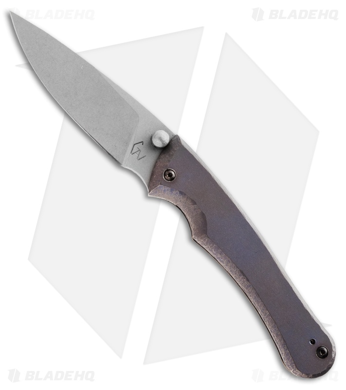 Gavko Custom Friction Folder Knife Titanium (3" Stonewash)