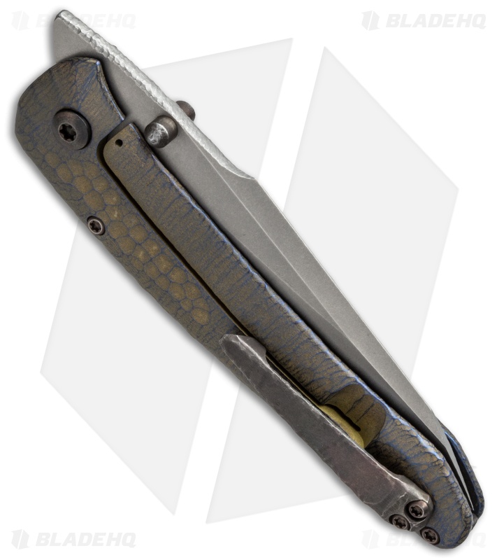 Gavko Custom Frame Lock Knife Titanium (3.5" Stonewash)