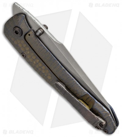 Gavko Custom Frame Lock Knife Titanium (3.5" Stonewash)