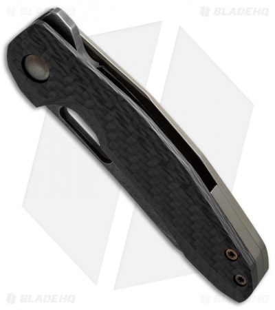 TuffKnives Custom Tanic 2 Flipper Knife CF/Ti (3.5" Acid SW)