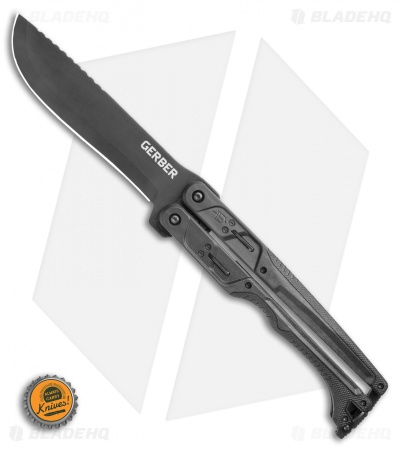 Gerber Doubledown QuadLock Folding Machete Knife Black (6.8" Black)