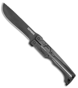 Gerber Doubledown QuadLock Folding Machete Knife Black (6.8" Black)