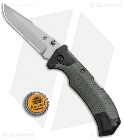 Gerber Edict Lockback Knife Green GFN (3.75" Bead Blast) 30-001300