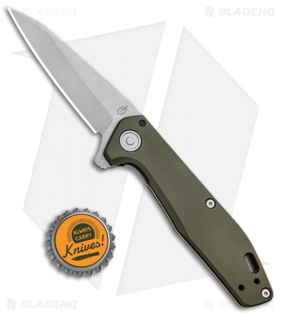 Gerber Fastball Liner Lock Flipper Knife Flat Sage (3" Stonewash) 30-001610