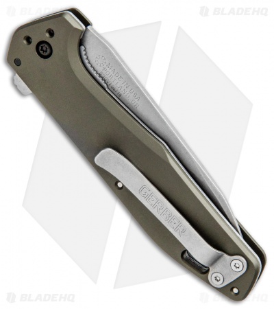 Gerber Fastball Liner Lock Flipper Knife Flat Sage (3" Stonewash) 30-001610