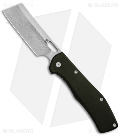 Gerber FlatIron Cleaver Frame Lock Knife Dark Gray Aluminum (3.5" Stonewash) 