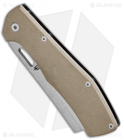 Gerber FlatIron Cleaver Frame Lock Knife Desert Tan G-10 (3.6" Stonewash) 