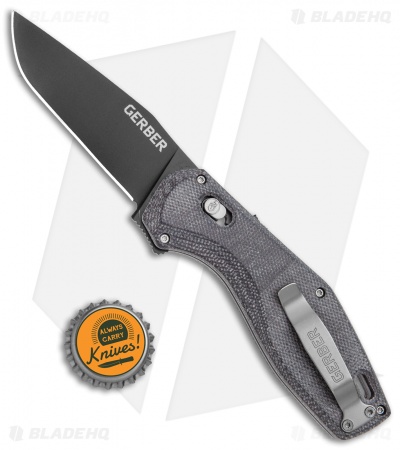 Gerber Hyperflip Assisted Opening Knife Black/Gray Micarta (3.4" Blk) 30-001852