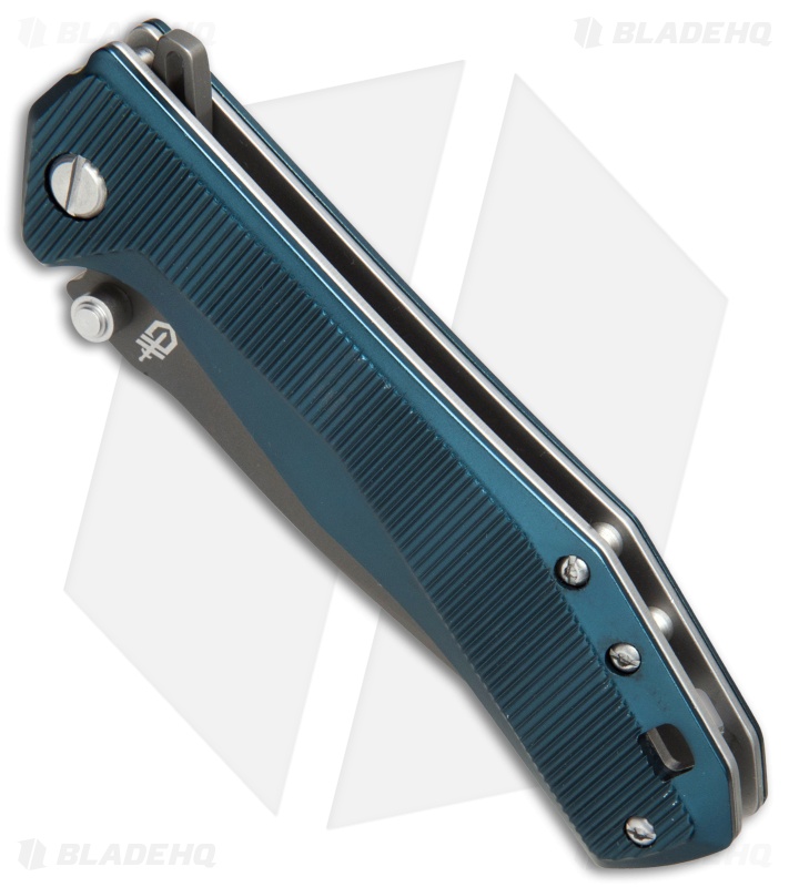 Gerber Index Liner Lock Knife Blue Aluminum (3.3" Gray) 30-001356