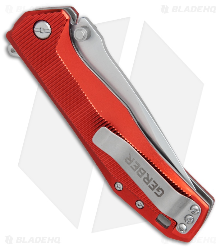 Gerber Index Liner Lock Knife Red Aluminum (3.3" Satin) 30-001355