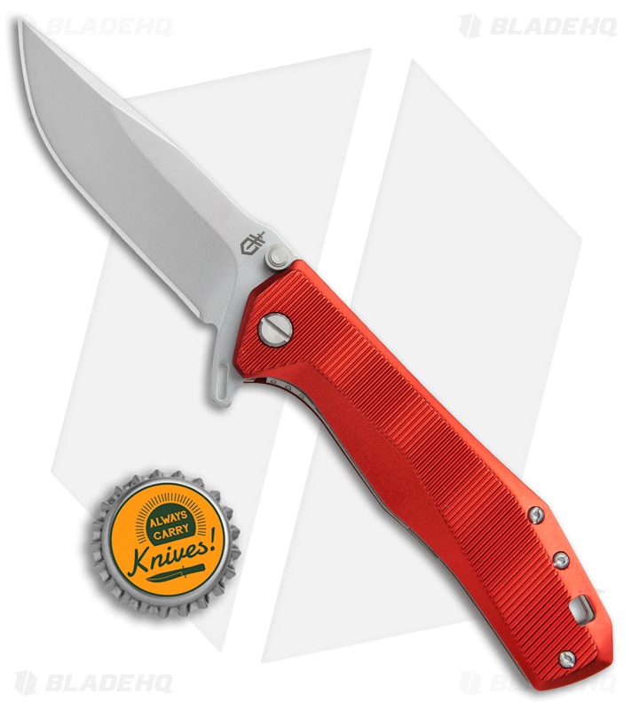 Gerber Index Liner Lock Knife Red Aluminum (3.3" Satin) 30-001355
