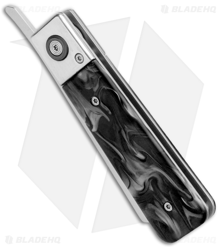 Gerber Jukebox Front Flipper Liner Lock Knife Black Marble (2.75" Satin)
