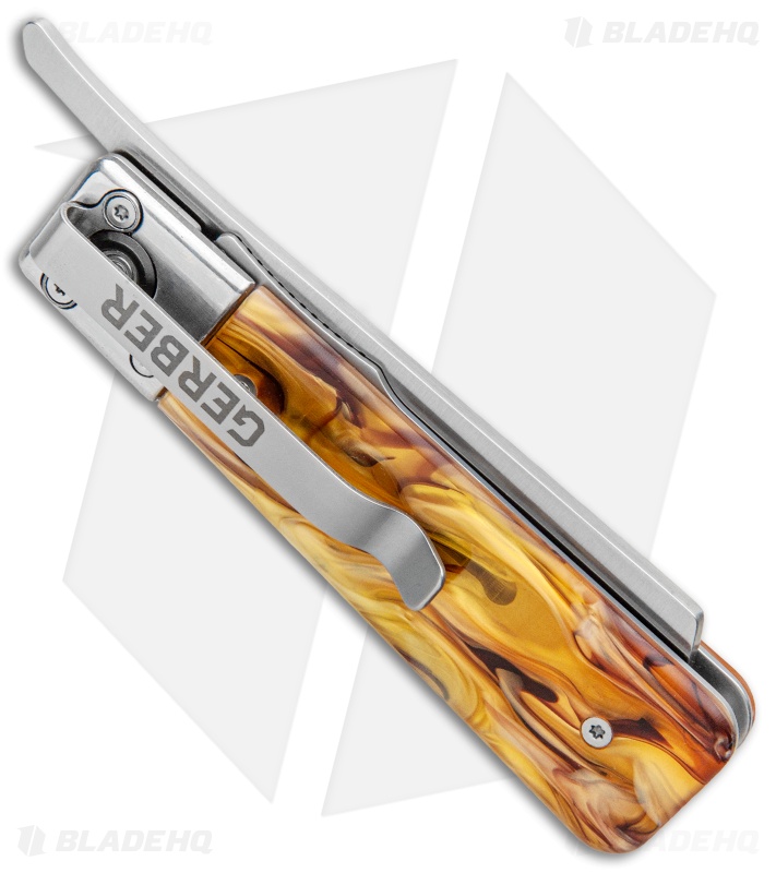 Gerber Jukebox Front Flipper Liner Lock Knife Tortoise (2.75" Satin)