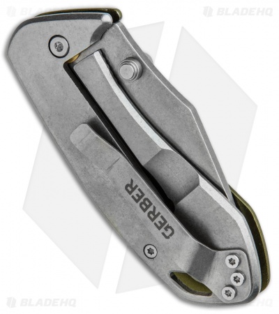 Gerber Kettlebell Frame Lock Knife Sage Green Al (2.5" Stonewash) 30-001521