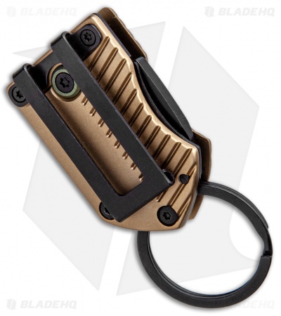 Gerber Key Note Compact Key Chain Knife Tan Aluminum (1" Black)