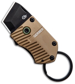 Gerber Key Note Compact Key Chain Knife Tan Aluminum (1" Black)*DISC*