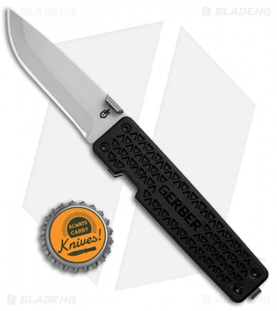 Gerber Pocket Square Liner Lock Knife Black GFN (2.9" Satin) 30-001362