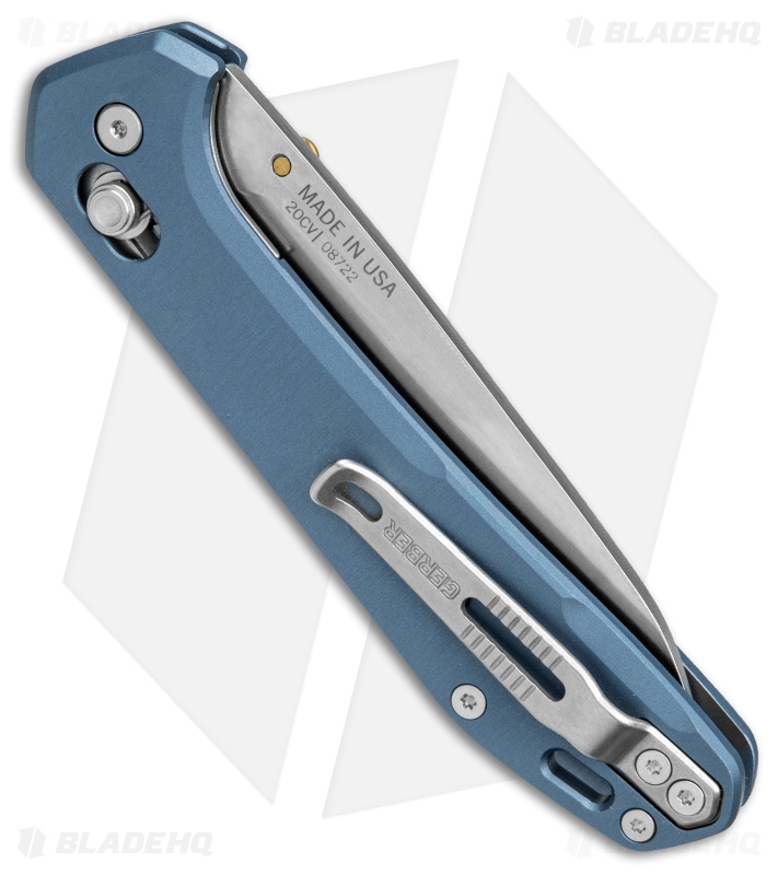 Gerber Savvy Pivot Lock Knife Urban Blue Aluminum (3.5" SW 20CV) 30-001845