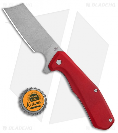 Gerber Asada Flipper Knife Red Aluminum (3" Stonewash) 30-001805