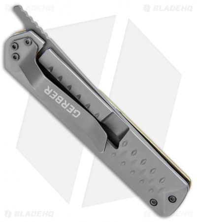 Gerber Ayako Frame Lock Knife Green Aluminum (3.5" Gray) 30-001690