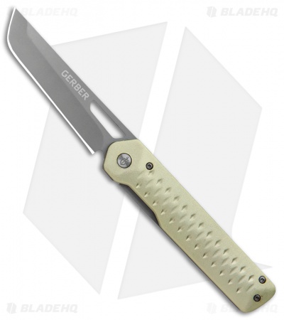 Gerber Ayako Frame Lock Knife Green Aluminum (3.5" Gray) 30-001690