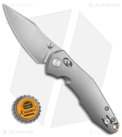 GiantMouse Vox/Anso ACE Nazca Cross Bar Lock Knife Titanium (3.2" Satin M390)