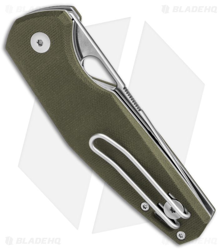 GiantMouse Vox/Anso ACE Nimbus Liner Lock Knife Green G-10 (3" Stonewash M390)