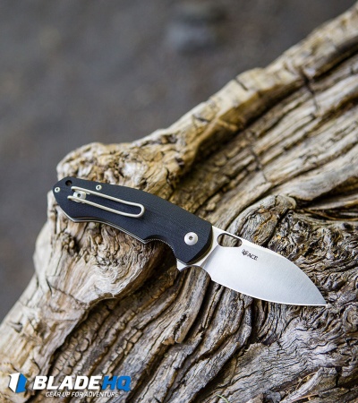 GiantMouse Vox/Anso ACE Biblio Flipper Knife Black G-10 (2.9" Satin M390)
