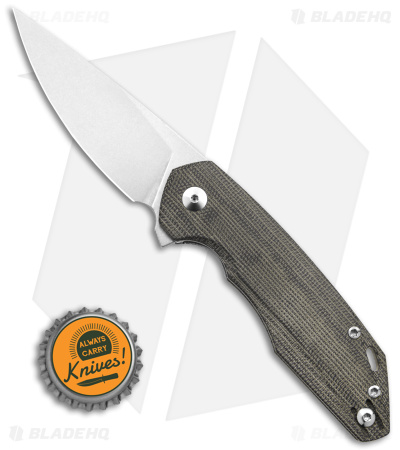 GiantMouse Vox/Anso ACE Corta Liner Lock Knife Green Micarta (3.1" SW)