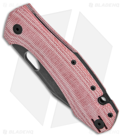 GiantMouse Vox/Anso ACE Grand Liner Lock Knife Red Micarta (3.4" Black SW)