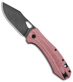 GiantMouse Vox/Anso ACE Grand Liner Lock Knife Red Micarta (3.4" Black SW)