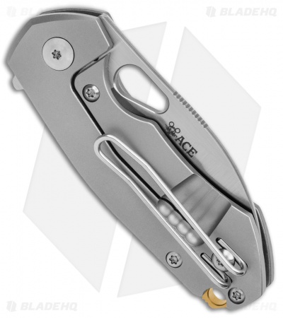 GiantMouse Vox/Anso Riv Frame Lock Knife Titanium (2.5" Satin)