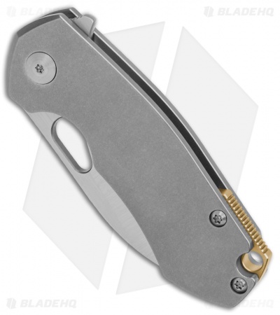 GiantMouse Vox/Anso Riv Frame Lock Knife Titanium (2.5" Satin)
