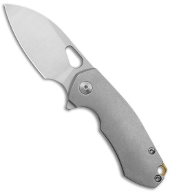 GiantMouse Vox/Anso Riv Frame Lock Knife Titanium (2.5" Satin)