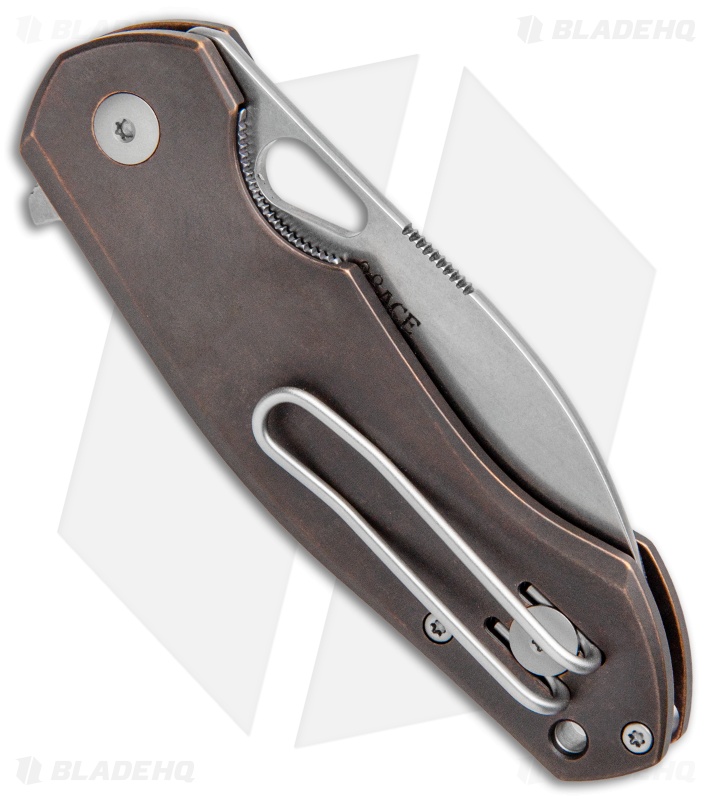 GiantMouse Vox/Anso ACE Biblio Flipper Knife Bronze (2.9" Stonewash M390)