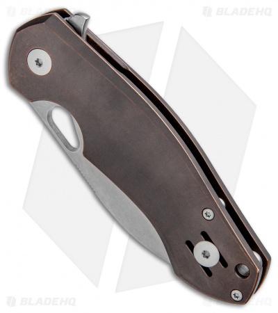 GiantMouse Vox/Anso ACE Biblio Flipper Knife Bronze (2.9" Stonewash M390)