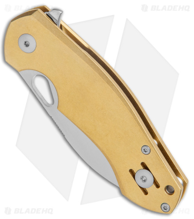 GiantMouse Vox/Anso ACE Biblio Flipper Knife Brass (2.9" Satin M390)