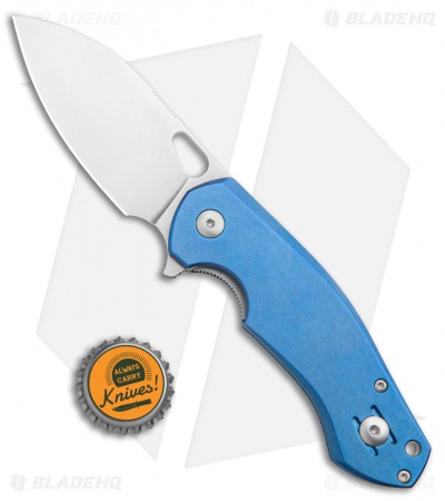 GiantMouse Vox/Anso ACE Biblio Flipper Knife Blue Ti (2.9" Satin M390)