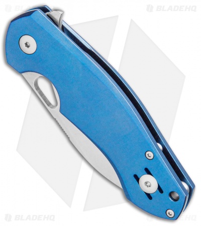 GiantMouse Vox/Anso ACE Biblio Flipper Knife Blue Ti (2.9" Satin M390)